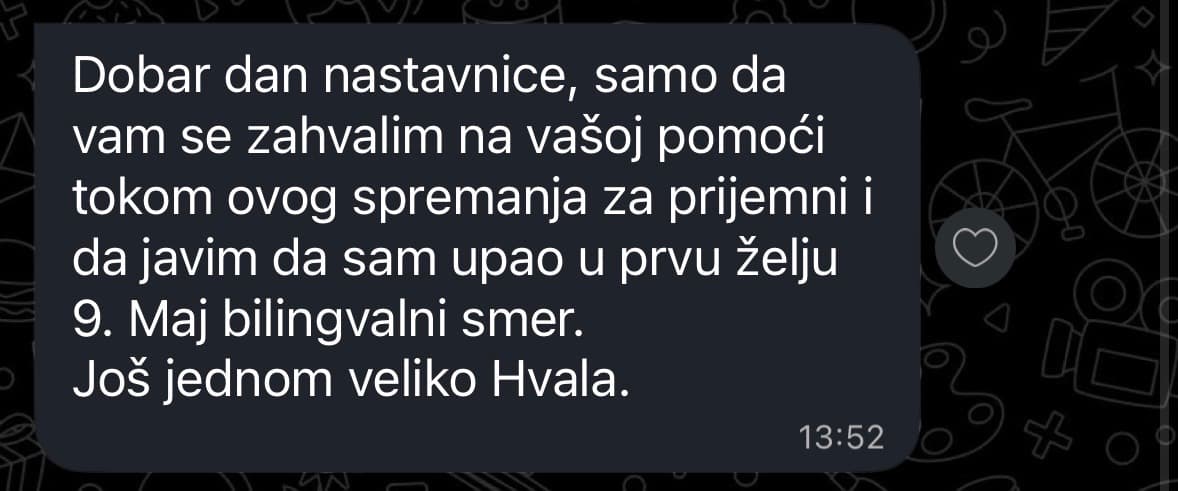 Utisak o pripremi za malu maturu 13
